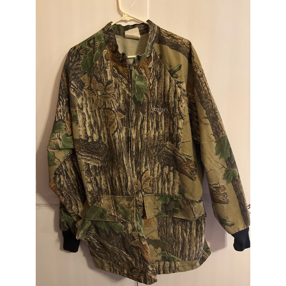 VTG ScentLok Realtree‎ Camouflage Odor Eliminating Hunting Jacket XL blem